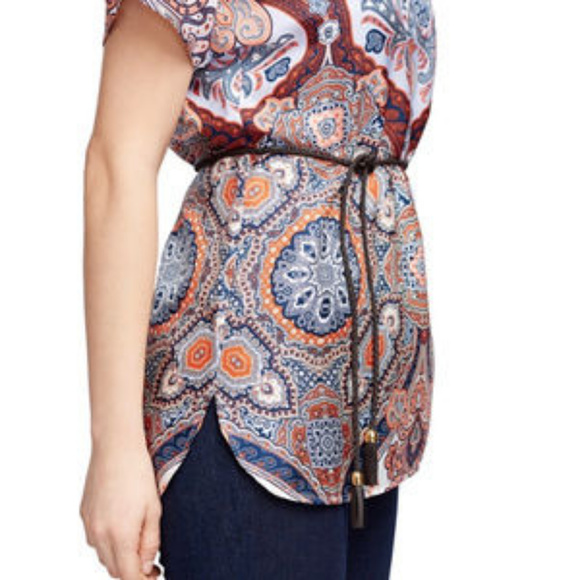 Brooks Brothers Women's Silk Paisley Blouse Size 8 - Picture 3 of 8